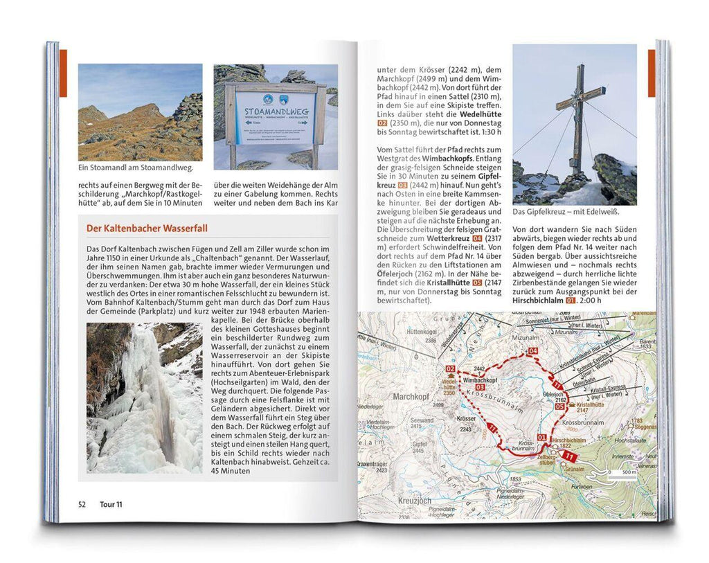 KOMPASS Wanderführer Zillertal, 55 Touren mit Extra-Tourenkarte