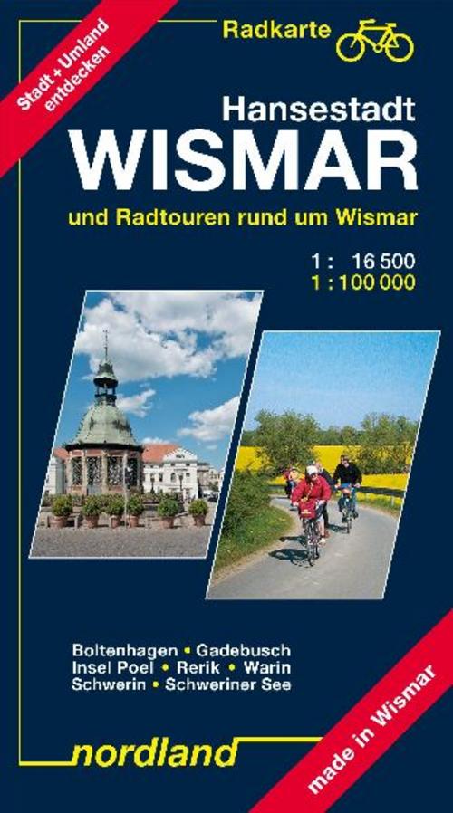 Radfahrer Stadtkarte Hansestadt Wismar