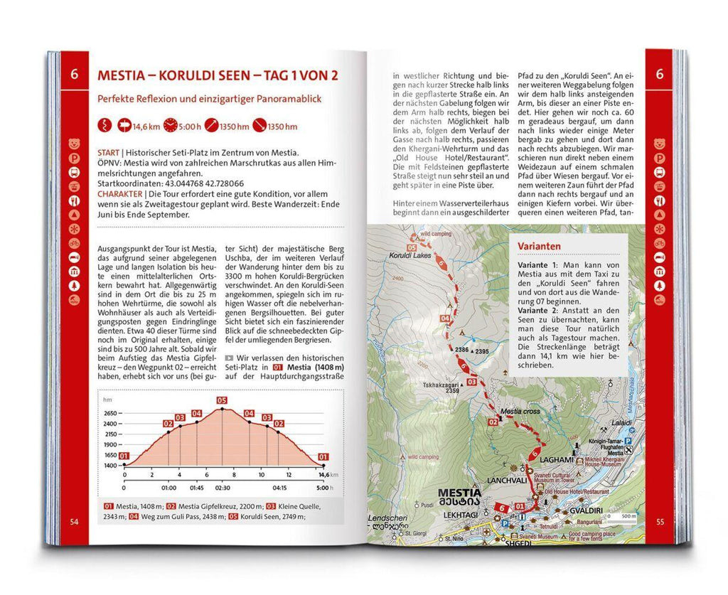 KOMPASS Wanderführer Georgien, Kaukasus, 50 Touren mit Extra-Tourenkarte
