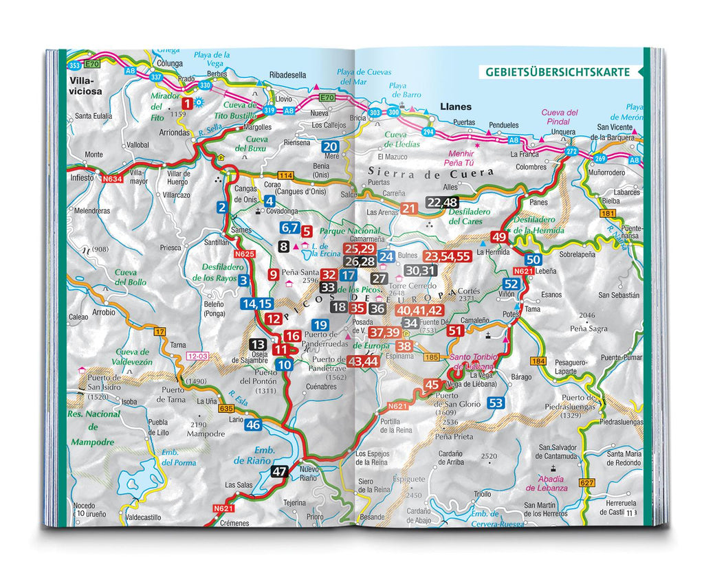 KOMPASS Wanderführer Picos de Europa, 55 Touren mit Extra-Tourenkarte