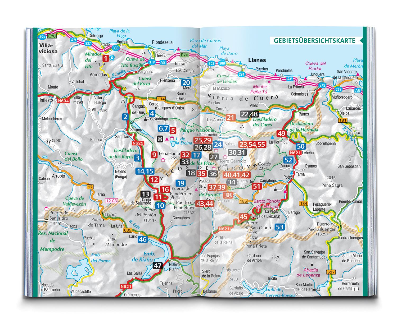 KOMPASS Wanderführer Picos de Europa, 55 Touren mit Extra-Tourenkarte