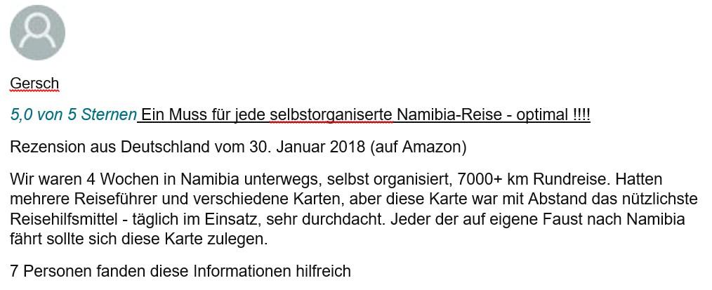 Detaillierte NAMIBIA Reisekarte - NAMIBIA ROAD MAP (1:1.160.000)