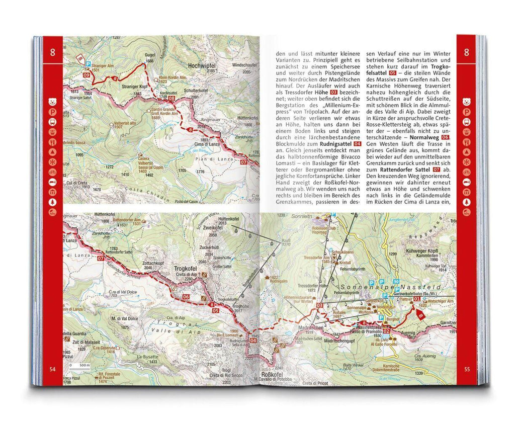KOMPASS Wanderführer Karnischer Höhenweg, Von Thörl-Maglern nach Sillian, Mit Varianten und Gipfeln, 28 Touren mit Extra-Tourenkarte