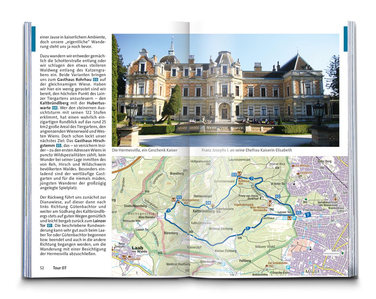 KOMPASS Wanderführer Wien mit Wienerwald, Wein- und Waldviertel, 60 Touren mit Extra-Tourenkarte