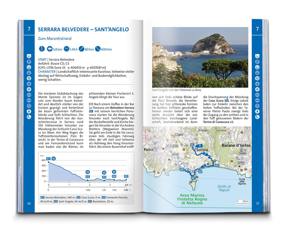 KOMPASS Wanderführer Golf von Neapel, Ischia, Capri, Halbinsel Sorrent, Amalfi-Küste und Cilento, 60 Touren mit Extra-Tourenkarte
