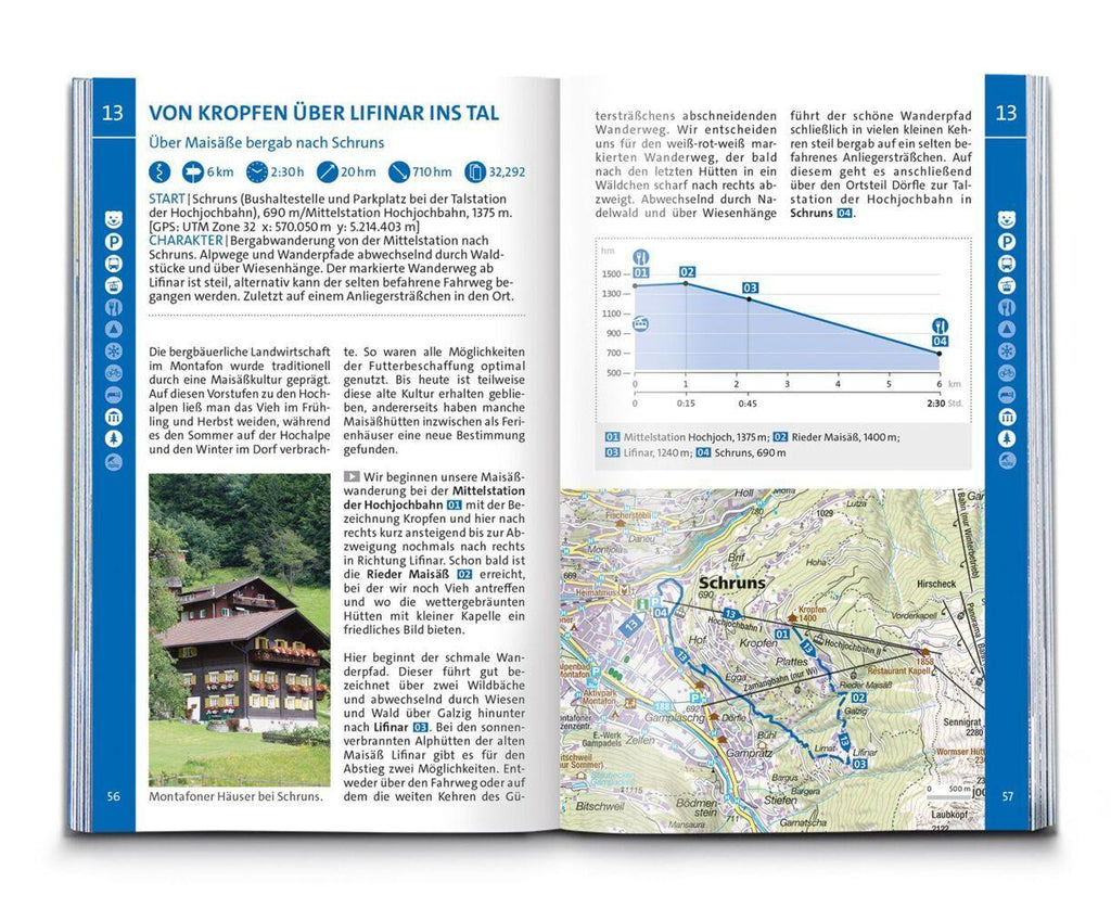 KOMPASS Wanderführer Montafon, Arlberg, Silvretta, 60 Touren mit Extra-Tourenkarte