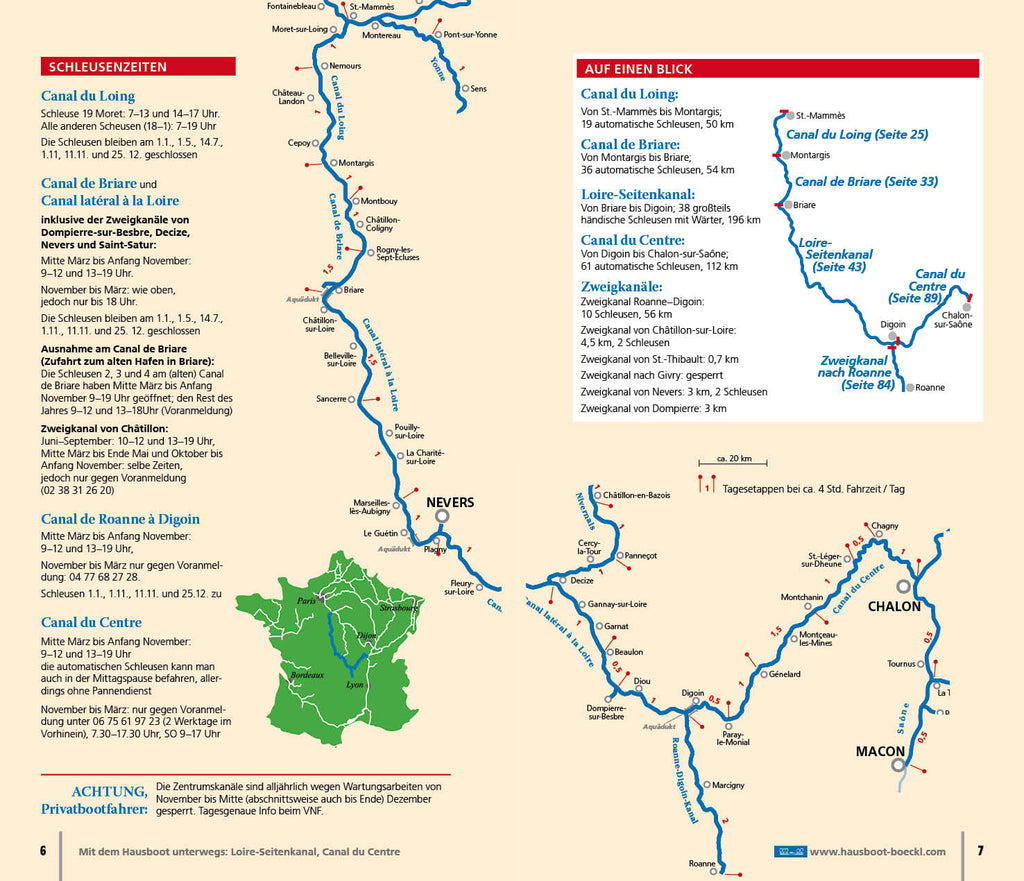 Hausboot-Detailführer: Loire & Centre
