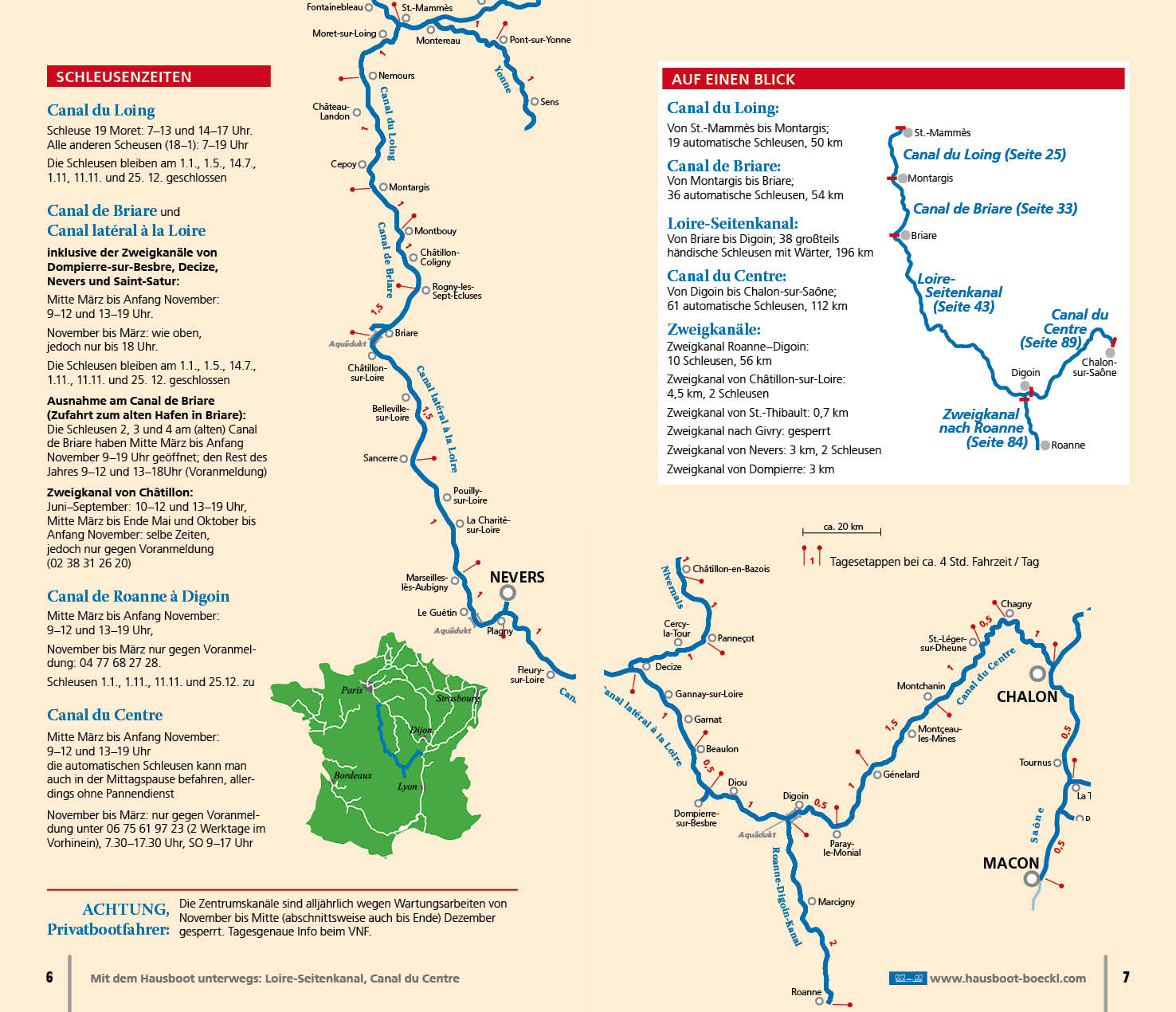 Hausboot-Detailführer: Loire & Centre