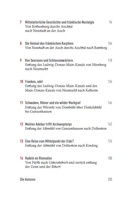 Fahrrad fahren an Flüssen in Franken